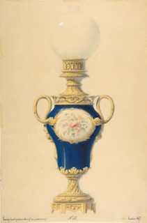 Design for an Oil Lamp, 19th century.