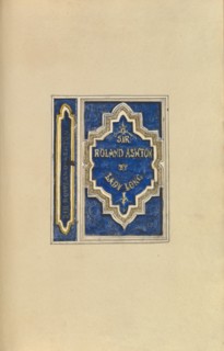 Design for Bookcover, Sir Roland Ashton, by Lady Long, 1845-70.