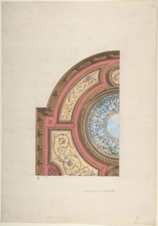 Design for Ceiling, Hôtel Cottier, 1879.