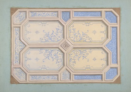 Design for Ceiling, Hôtel Hope, 1867.