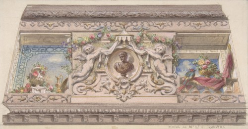 Design for Cove, Hôtel Cahen d'Anvers, second half 19th century.