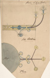 Design for Floral Brackets for a Church, ca. 1880.