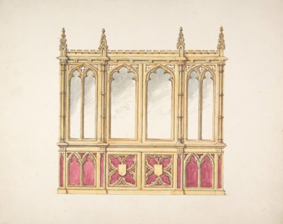 Design for Gothic Tracery and Paneling, early 19th century.