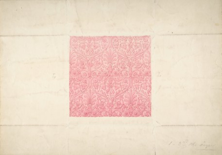 Design for Ornament, possibly Flocked Wallpaper, 19th century.