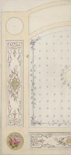 Design for painted decoration of wall or ceiling panels, including the word "Frascati", second half 19th century.