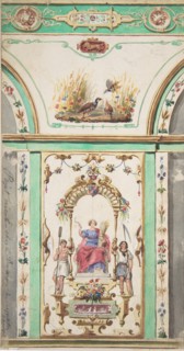 Design for Painted Wall Decoration for a Bakery, second half 19th century.