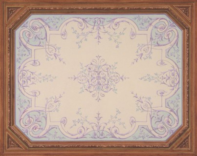 Design for the decoration of a ceiling in rinceaux, 1830-97.