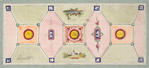 Design for the painted decoration of a baker's shop, second half 19th century.