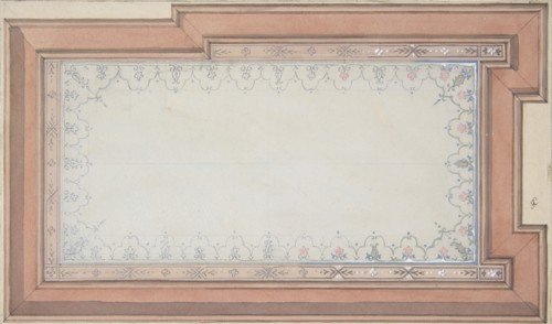 Design for the painted decoration of a ceiling, 1830-97.