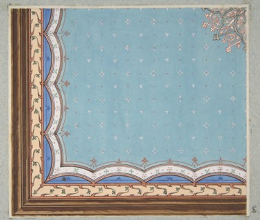 Design for the painted decoration of a ceiling, second half 19th century.