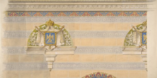 Design for Upper Wall Decoration, Farnborough, England, 1880-86.