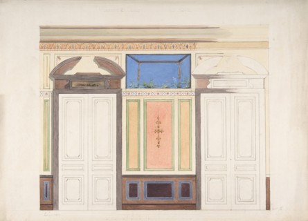 Design for Wall Elevation, Hôtel Candamo, 1873.