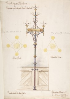 Designs for Nave Standards, St. Jude's Southsea, ca. 1880.