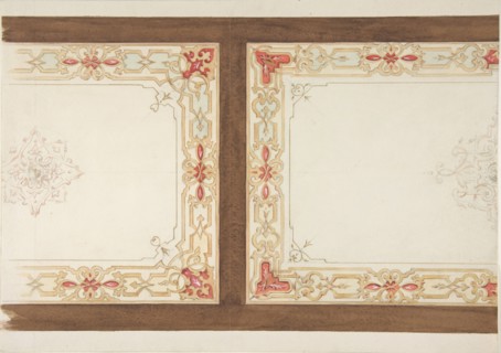 Designs for painted panels, 1830-97.