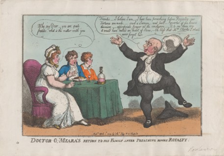Doctor O'Meara's Return to His Family After Preaching Before Royalty, April 1, 1809.