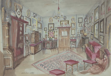 Drawing of an Interior: Atelier, 1857.