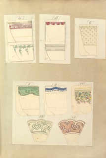 Eight Designs for Decorated Cups and Two Designs for Plate Rims, 1845-55.