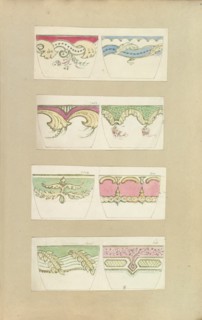 Eight Designs for Decorated Cups, 1845-55.