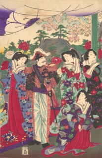 Emperor among Court Ladies, ca. 1880.