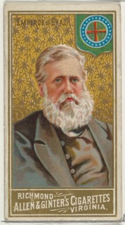 Emporer of Brazil, from World's Sovereigns series (N34) for Allen & Ginter Cigarettes, 1889.