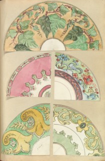Five Designs for Decorated Plates, 1845-55.