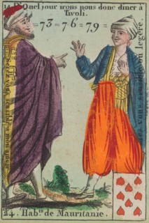 Hab.ts de Mauritanie from Playing Cards (for Quartets) 'Costumes des Peuples Étrangers', 1700-1799.