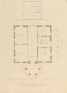 House for Henry Whitney, New Haven, Connecticut (client's plan), 1835.