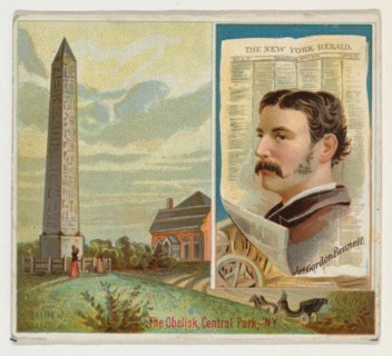 James Gordon Bennett, The New York Herald, from the American Editors series (N35) for Allen & Ginter Cigarettes, 1887.