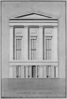 Lyceum of Natural History, New York (front elevation), 1835.