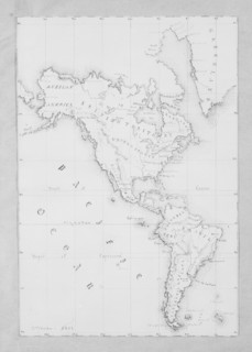 Map of the Western Hemisphere (from Sketchbook), 1851.