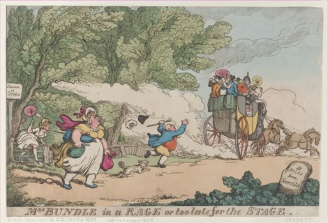 Mrs. Bundle in a Rage or too late for the Stage, [July 1, 1809], copy after.