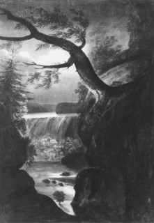 Niagara Falls?Canadian Side by Moonlight, 1811-ca. 1813.