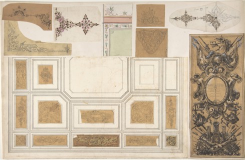 Nine Miscellaneous Designs for the de la Rochejaqulein Family, second half 19th century.
