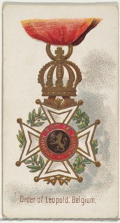 Order of Leopold, Belgium, from the World's Decorations series (N30) for Allen & Ginter Cigarettes, 1890.