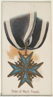 Order of Merit, Prussia, from the World's Decorations series (N30) for Allen & Ginter Cigarettes, 1890.