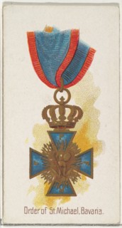 Order of St. Michael, Bavaria, from the World's Decorations series (N30) for Allen & Ginter Cigarettes, 1890.