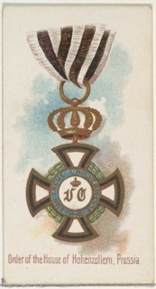 Order of the House of Hohenzollern, Prussia, from the World's Decorations series (N30) for Allen & Ginter Cigarettes, 1890.