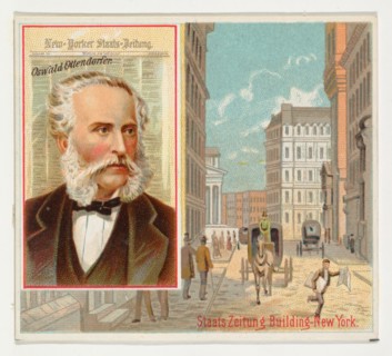 Oswald Ottendorfer, New Yorker Staats-Zeitung, from the American Editors series (N35) for Allen & Ginter Cigarettes, 1887.