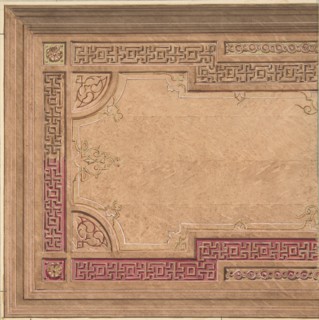 Partial Design for the decoration of a ceiling, 1840-97.