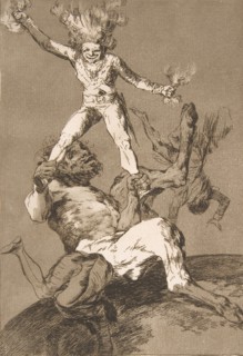 Plate 56 from 'Los Caprichos': To rise and to fall (Subir y bajar.), 1799.