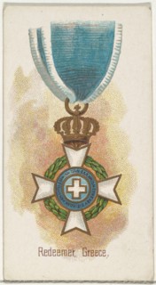 Redeemer, Greece, from the World's Decorations series (N30) for Allen & Ginter Cigarettes, 1890.