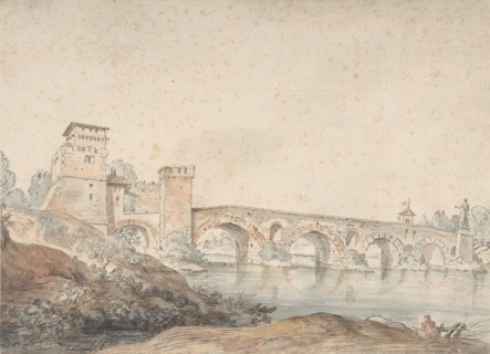 Ponte Molle, Rome, 18th century.