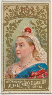 Queen of England, from World's Sovereigns series (N34) for Allen & Ginter Cigarettes, 1889.