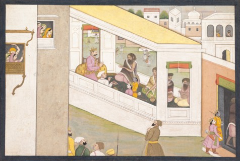 Rama and Lakshmana as Boys Assist the Sage Vishvamitra: Folio from a dispersed Ramayana series, ca. 1780.