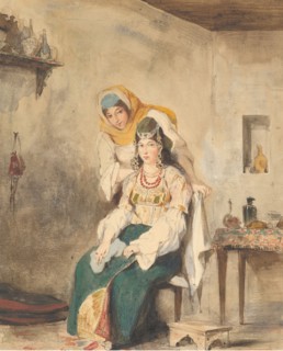 Saada, the Wife of Abraham Ben-Chimol, and Préciada, One of Their Daughters, 1832.