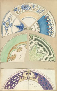 Seven Designs for Decorated Plates, 1845-55.