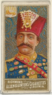 Shah of Persia, from World's Sovereigns series (N34) for Allen & Ginter Cigarettes, 1889.