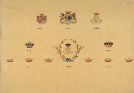 Sheet of Monogram Designs, 19th century.