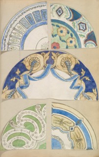 Six Designs for Decorated Plates, 1845-55.