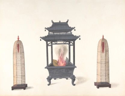 Small Stove and Two Tall Objects, 19th century.